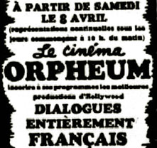 Cinéma et langue française